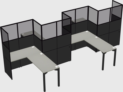 L-shape cubicles
