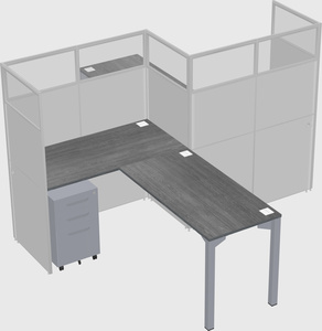 L-shape cubicles
