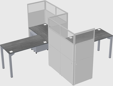 L-shape cubicles