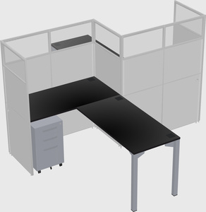 L-shape cubicles