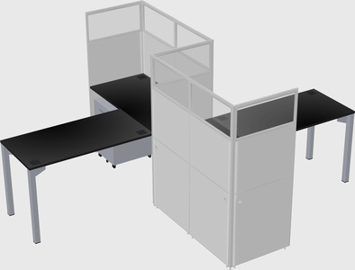 L-shape cubicles