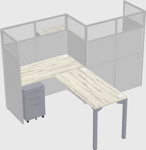 L-shape cubicles