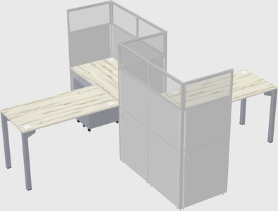 L-shape cubicles