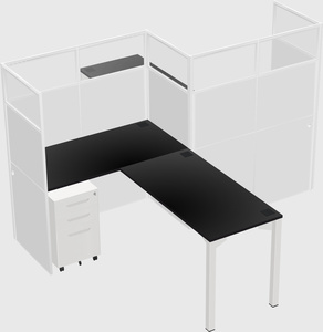 L-shape cubicles