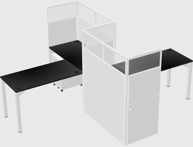L-shape cubicles