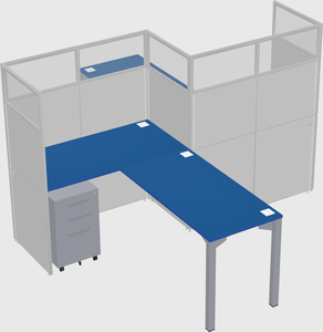 L-shape cubicles