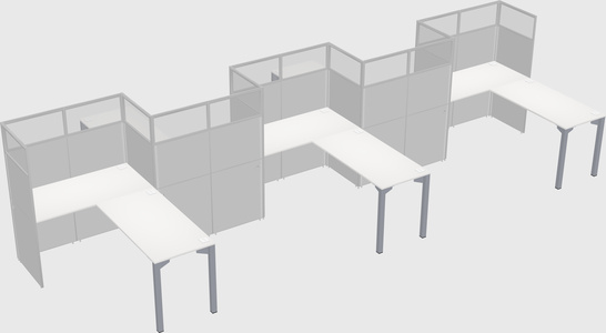 L-shape cubicles