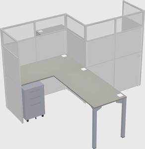 L-shape cubicles