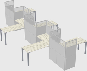 L-shape cubicles