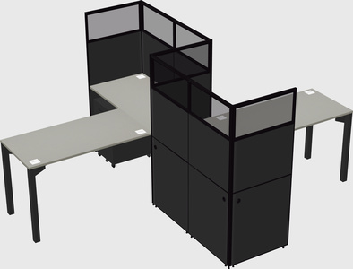 L-shape cubicles