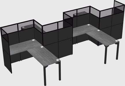 L-shape cubicles