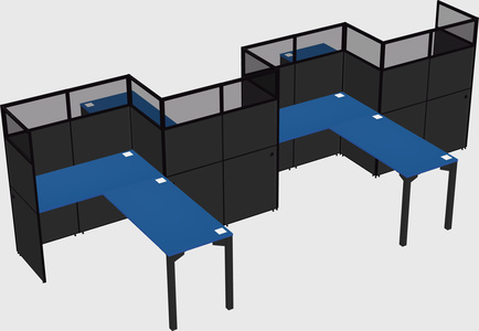 L-shape cubicles