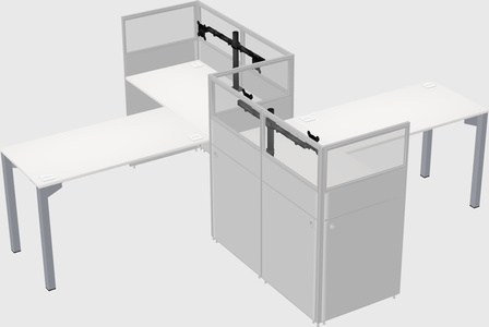 L-shape cubicles