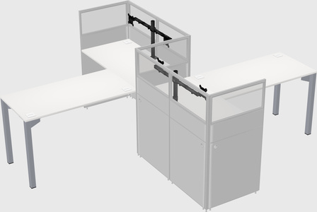 L-shape cubicles