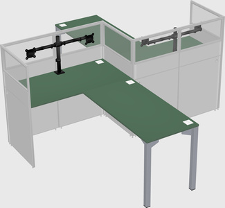 L-shape cubicles