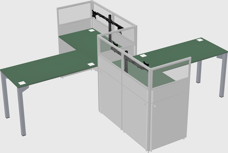 L-shape cubicles
