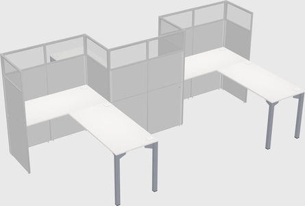 L-shape cubicles