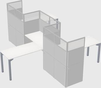 L-shape cubicles