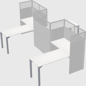L-shape cubicles