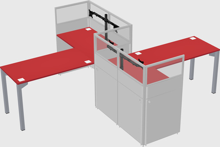 L-shape cubicles
