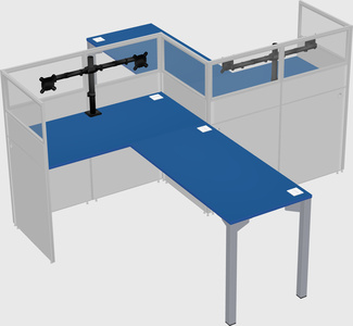 L-shape cubicles