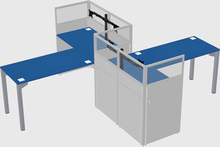 L-shape cubicles