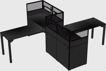 L-shape cubicles