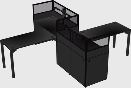 L-shape cubicles