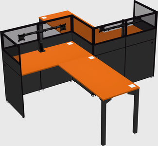 L-shape cubicles