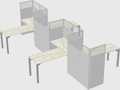 L-shape cubicles