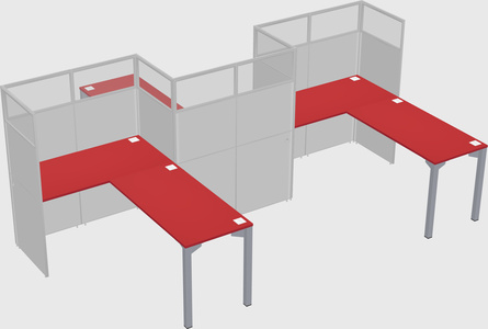 L-shape cubicles