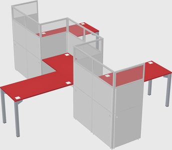 L-shape cubicles