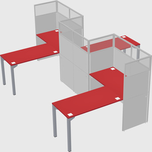 L-shape cubicles
