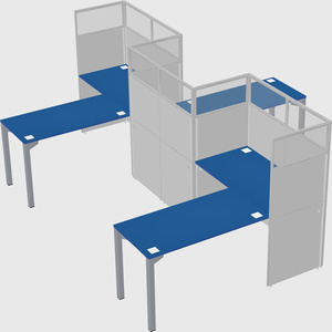 L-shape cubicles