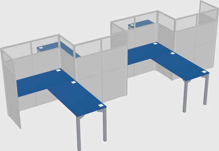 L-shape cubicles