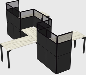 L-shape cubicles
