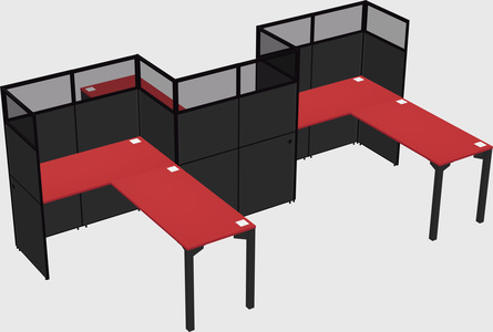 L-shape cubicles