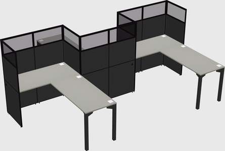 L-shape cubicles