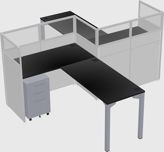 L-shape cubicles
