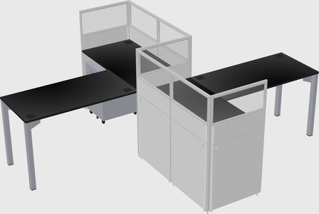 L-shape cubicles