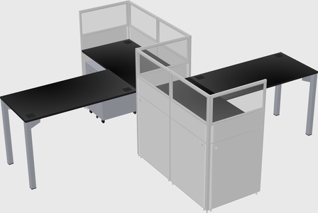 L-shape cubicles