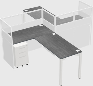 L-shape cubicles