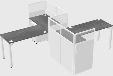 L-shape cubicles