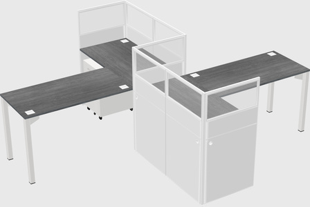 L-shape cubicles