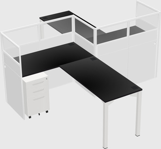 L-shape cubicles