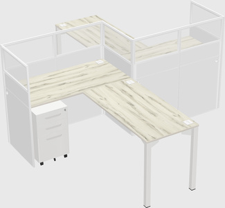 L-shape cubicles