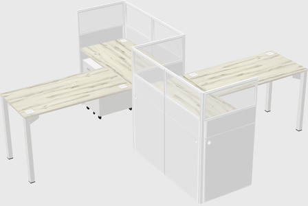 L-shape cubicles