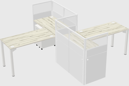 L-shape cubicles