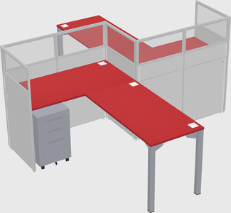 L-shape cubicles