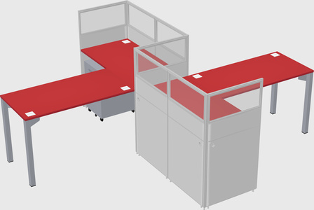 L-shape cubicles